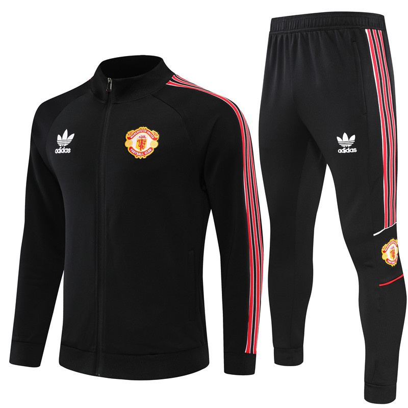 AAA Quality Manchester Utd 22/23 Tracksuit - Black/Red
